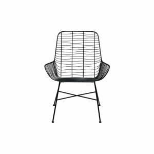 Čierna kovová jedálenská stolička Svale – Villa Collection