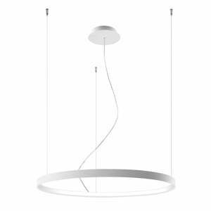 Biele závesné svietidlo Nice Lamps Ganica, ø 80 cm