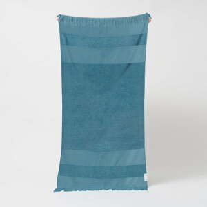 Modrá bavlnená plážová osuška Sunnylife Summer Stripe, 175 x 90 cm