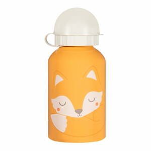 Oranžovo-biela detská fľaša na pitie Sass & Belle Woodland Fox, 250 ml