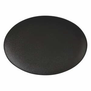 Čierny keramický tanier Maxwell & Williams Caviar, 30 x 22 cm