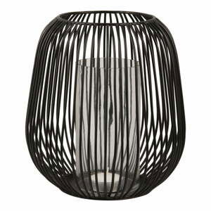 Čierny stolový lampáš PT LIVING Lantern, výška 21 cm