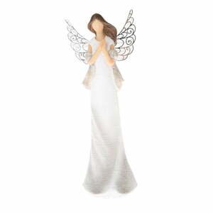 Soška anjela s kovovými krídlami Dakls, výška 19 cm