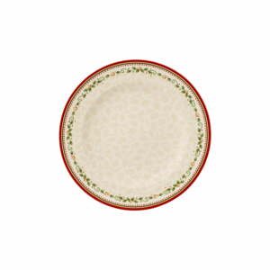 Béžový porcelánový tanier s vianočným motívom Villeroy & Boch Padajúce hviezdy, ø 27,5 cm