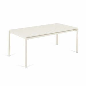 Biely hliníkový záhradný stôl Kave Home Zaltana, 180 x 100 cm