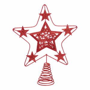 Hviezda na vianočný strom v červenej farbe Casa Selección Terminal, ø 18 cm