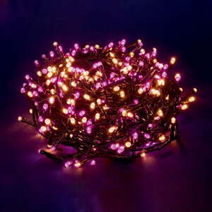Ružovo-béžová svetelná LED reťaz, 500 svetielok - Unimasa