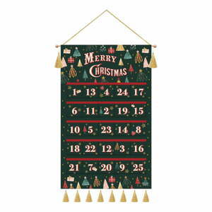 Nástenný bavlnený adventný kalendár eleanor stuart, 52 x 88 cm