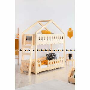 Domčeková poschodová detská posteľ 90x190 cm Zippo B - Adeko