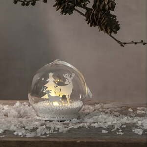 Biela svetelná dekorácia s vianočným motívom ø 8 cm Fauna – Star Trading
