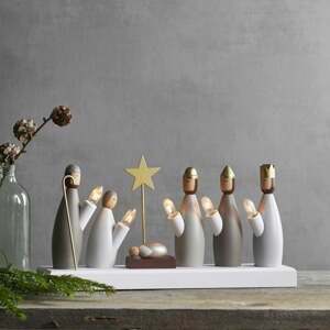 Biela svetelná dekorácia s vianočným motívom Krubba – Star Trading