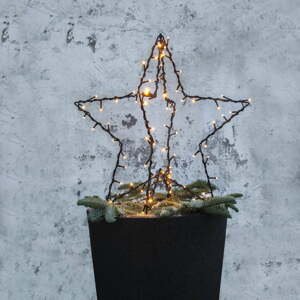 Čierna vianočná svetelná dekorácia Foldy - Star Trading