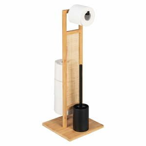 Bambusový stojan na toaletný papier s kefou Allegre - Wenko