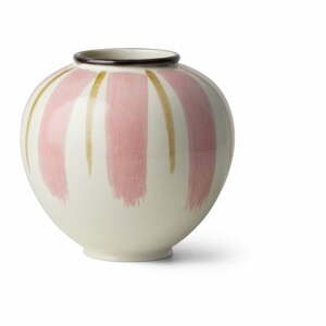 Bielo-ružová keramická váza ø 16 cm Canvas - Kähler Design