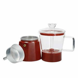 Červená moka kanvička z nerezovej ocele 0.29 l La Cafetiere Verona - Kitchen Craft