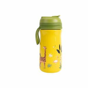 Žltá nerezová detská fľaša 370 ml Jungle - Ladelle