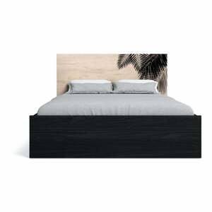 Čierna/v prírodnej farbe dvojlôžková posteľ 160x200 cm Bali – Marckeric