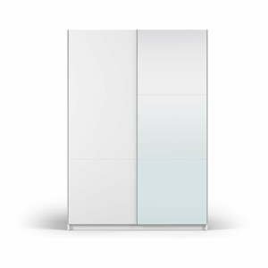 Biela šatníková skriňa so zrkadlom as posuvnými dverami 151x215 cm Lisburn - Cosmopolitan Design