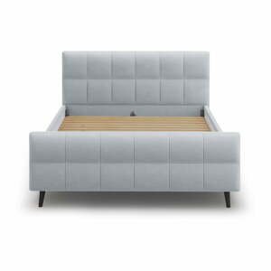 Svetlosivá čalúnená dvojlôžková posteľ s roštom 140x200 cm Gigi - Micadoni Home