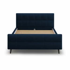 Tmavomodrá čalúnená dvojlôžková posteľ s roštom 140x200 cm Gigi - Micadoni Home