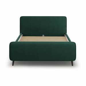 Zelená čalúnená dvojlôžková posteľ s roštom 140x200 cm Kaia - Micadoni Home