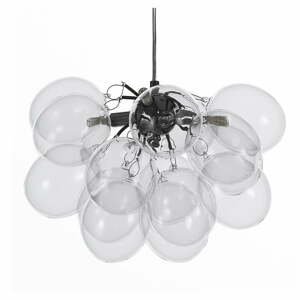 Sivé závesné svietidlo so skleneným tienidlom Balloons - Tomasucci