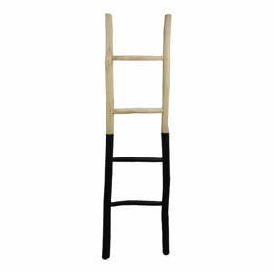 Čierny dekoratívny rebrík z teakového dreva - HSM collection
