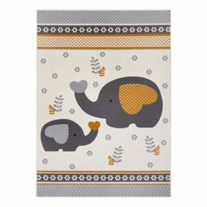 Sivý detský koberec 150x80 cm Happy Elefant - Hanse Home