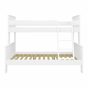 Biela poschodová detská posteľ 120x200/90x200 cm Albumy – Tvilum
