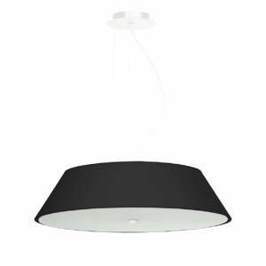 Čierne závesné svietidlo so skleneným tienidlom ø 60 cm Hektor - Nice Lamps