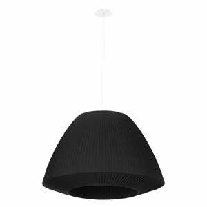 Čierne závesné svietidlo so skleneným tienidlom ø 60 cm Soprano - Nice Lamps