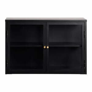 Čierna kovová vitrína 90x60 cm Carmel - Unique Furniture