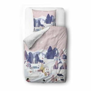 Detské obliečky na jednolôžko z bavlneného saténu 140x200 cm Pink Sky - Butter Kings