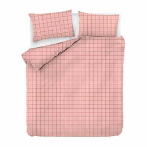 Ružové predĺžené bavlnené obliečky na dvojlôžko 200x220 cm Piga - Mijolnir