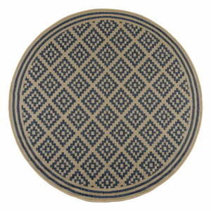 Modro-béžový okrúhly vonkajší koberec ø 160 cm Moretti - Flair Rugs