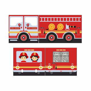 Detský záves k posteli 196,5x86,5 cm Fire Truck - Vipack