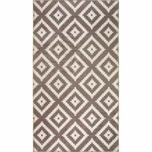 Svetlohnedo-krémový prateľný koberec 80x50 cm - Vitaus