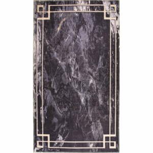 Tmavo šedý prateľný koberec behúň 200x80 cm - Vitaus