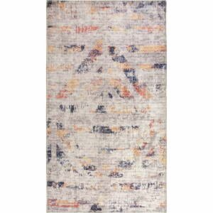 Bielo-béžový prateľný koberec 80x50 cm - Vitaus