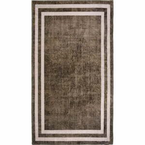 Hnedý prateľný koberec 150x80 cm - Vitaus