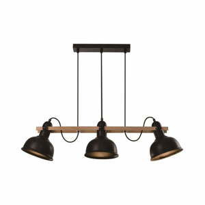 Čierne závesné svietidlo s kovovým tienidlom 18x78 cm Reno - Candellux Lighting