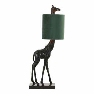 Tmavozeleno-čierna stolová lampa (výška 61 cm) Giraffe - Light & Living