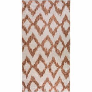 Biely/oranžový prateľný koberec 120x180 cm - Vitaus
