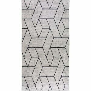Svetlo šedý prateľný koberec behúň 80x200 cm - Vitaus