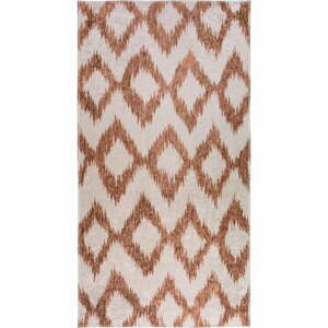 Biely/oranžový prateľný koberec 50x80 cm - Vitaus