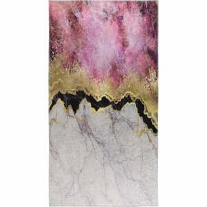 Biely/ružový prateľný koberec 160x230 cm - Vitaus