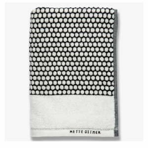 Čierno-biele bavlnené uteráky v sade 2 ks 40x60 cm Grid - Mette Ditmer Denmark