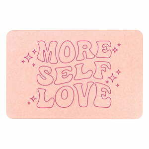 Svetloružová kúpeľňová predložka 39x60 cm More Self Love – Artsy Doormats