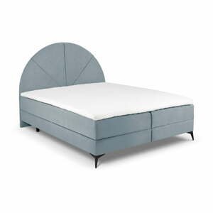 Svetlo modrá boxspring posteľ s úložným priestorom 160x200 cm Sunset - Cosmopolitan Design