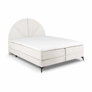 Béžová boxspring posteľ s úložným priestorom 160x200 cm Sunset - Cosmopolitan Design